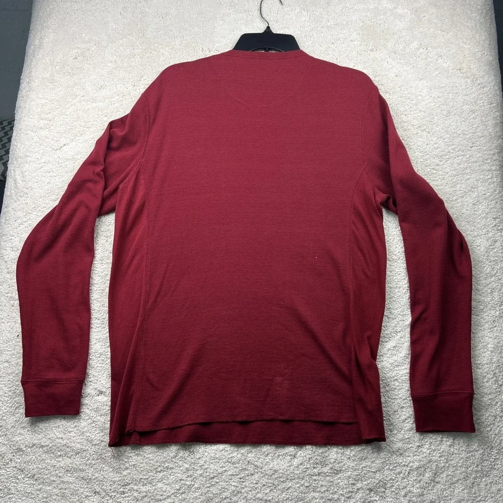 Levi's Strauss T-Shirt Men‎ L Tibetan Red Graphic Thermal Crew Long Sleeve